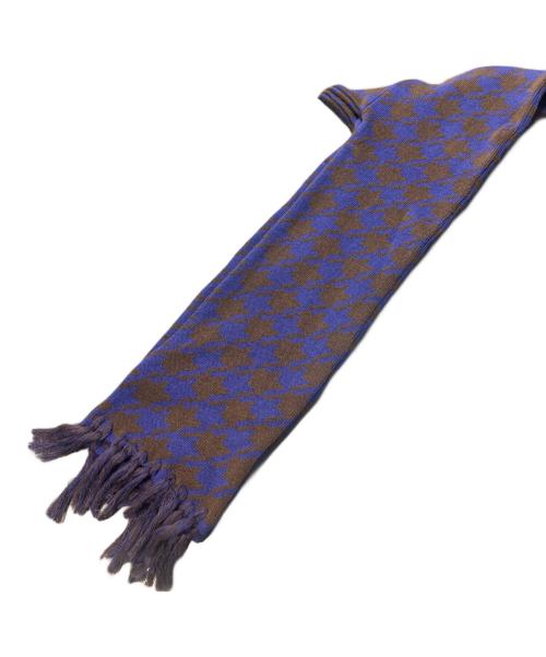 BoTT（ボット）BoTT (ボット) Hood Scarf ブルー×ブラウン サイズ:-の古着・服飾アイテム