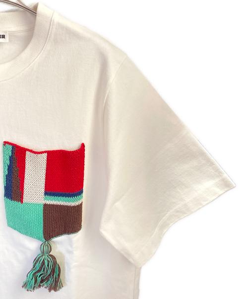 JIL SANDER（ジルサンダー）JIL SANDER (ジルサンダー) 20SS タッセルフリンジポケットデザイン半袖Tシャツ ホワイト サイズ:Ｍの古着・服飾アイテム