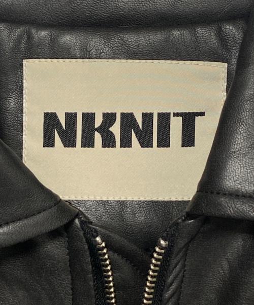NKNIT（ンニット）NKNIT (ンニット) フェイクレザージャケット ブラックの古着・服飾アイテム