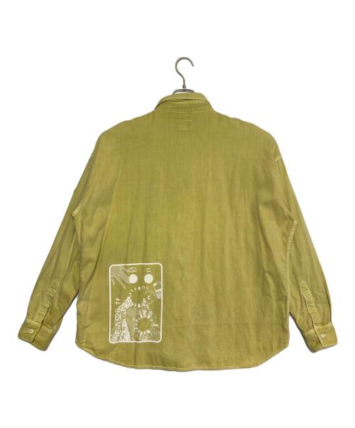 C.E（シーイー）C.E (シーイー) バッグプリントシャツ イエロー サイズ:Lの古着・服飾アイテム