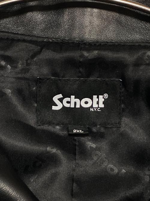Schott（ショット）Schott (ショット) SHEEP LEATHER 1ST TRACKER JACKET ブラック サイズ:SXLの古着・服飾アイテム