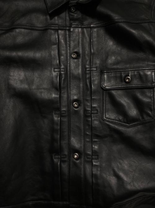 Schott（ショット）Schott (ショット) SHEEP LEATHER 1ST TRACKER JACKET ブラック サイズ:SXLの古着・服飾アイテム