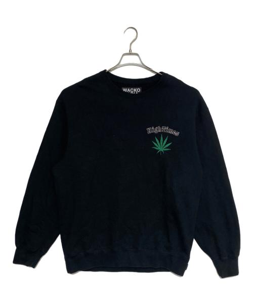WACKO MARIA（ワコマリア）WACKO MARIA (ワコマリア) HIGH TIMES (ハイ タイムズ) プルオーバー スウェット ブラック サイズ:XLの古着・服飾アイテム