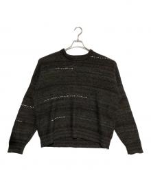 VISVIM（ビズビム）の古着「AMPLUS CREW L/S GRADIENT HAND-KNIT "Brown"」｜ブラック×ブラウン