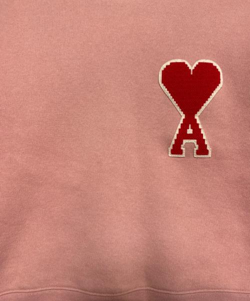 AMI Alexandre Mattiussi（アミアレクサンドルマテュッシ）AMI Alexandre Mattiussi (アミアレクサンドルマテュッシ) ハートロゴ刺繍スウェット ピンク サイズ:XSの古着・服飾アイテム