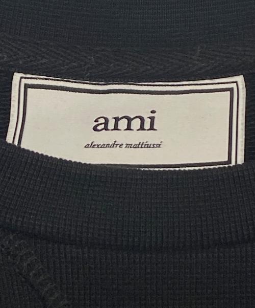 AMI Alexandre Mattiussi（アミアレクサンドルマテュッシ）AMI Alexandre Mattiussi (アミアレクサンドルマテュッシ) フロントロゴスウェット ブラック サイズ:XSの古着・服飾アイテム