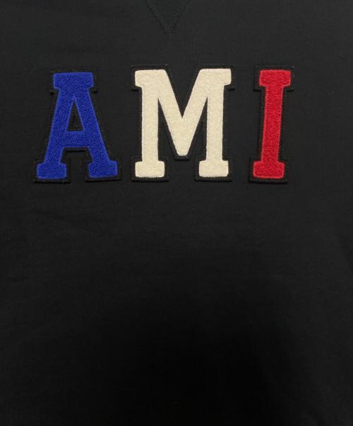 AMI Alexandre Mattiussi（アミアレクサンドルマテュッシ）AMI Alexandre Mattiussi (アミアレクサンドルマテュッシ) フロントロゴスウェット ブラック サイズ:XSの古着・服飾アイテム