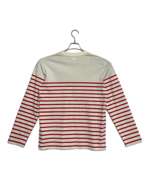 AMI Alexandre Mattiussi（アミアレクサンドルマテュッシ）AMI Alexandre Mattiussi (アミアレクサンドルマテュッシ) ボーダーカットソー ホワイト×レッド サイズ:Mの古着・服飾アイテム