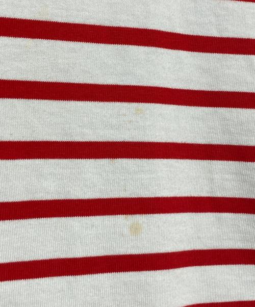 AMI Alexandre Mattiussi（アミアレクサンドルマテュッシ）AMI Alexandre Mattiussi (アミアレクサンドルマテュッシ) ボーダーカットソー ホワイト×レッド サイズ:Mの古着・服飾アイテム