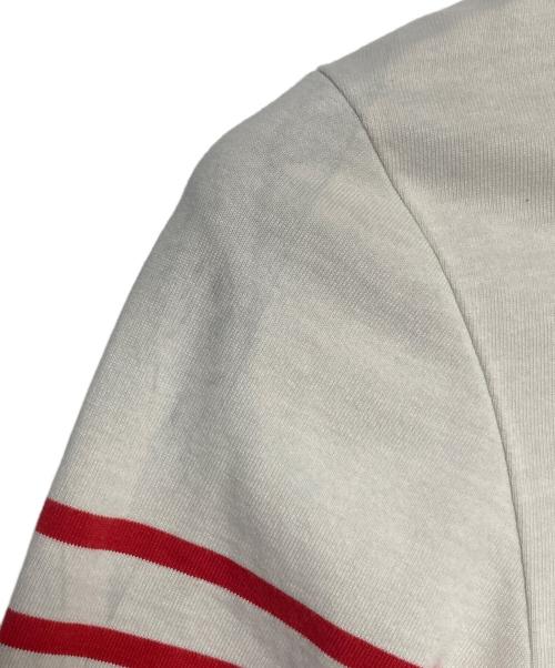 AMI Alexandre Mattiussi（アミアレクサンドルマテュッシ）AMI Alexandre Mattiussi (アミアレクサンドルマテュッシ) ボーダーカットソー ホワイト×レッド サイズ:Mの古着・服飾アイテム