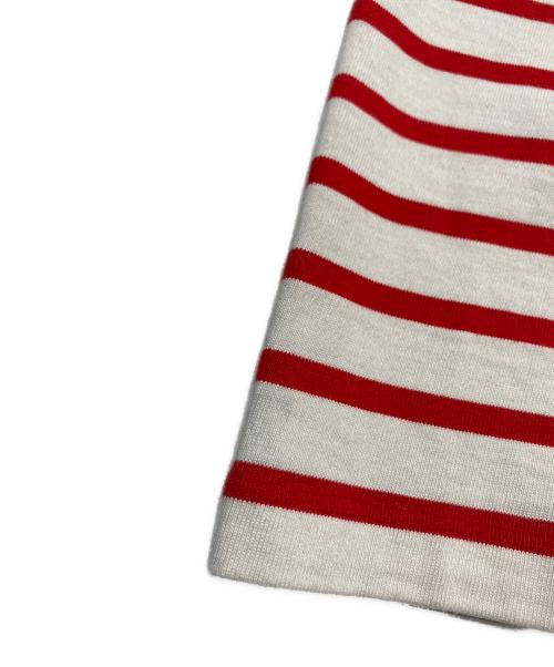 AMI Alexandre Mattiussi（アミアレクサンドルマテュッシ）AMI Alexandre Mattiussi (アミアレクサンドルマテュッシ) ボーダーカットソー ホワイト×レッド サイズ:Mの古着・服飾アイテム