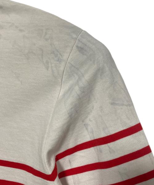 AMI Alexandre Mattiussi（アミアレクサンドルマテュッシ）AMI Alexandre Mattiussi (アミアレクサンドルマテュッシ) ボーダーカットソー ホワイト×レッド サイズ:Mの古着・服飾アイテム