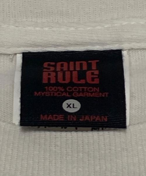 SAINT MICHAEL（セントマイケル）SAINT MICHAEL (セントマイケル) EV_SS TEE/ORANGE WHITE ホワイト サイズ:XLの古着・服飾アイテム