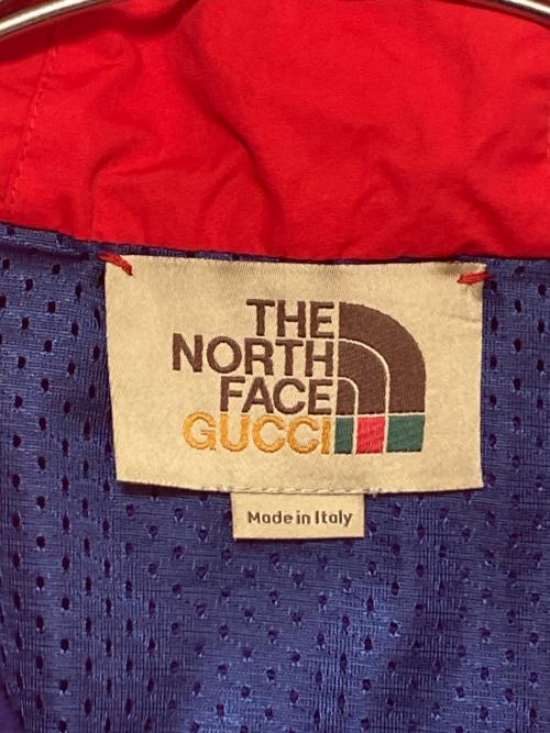 GUCCI（グッチ）GUCCI (グッチ) THE NORTH FACE (ザ ノース フェイス) Felt Cotton Jersey レッド×ブルー サイズ:XXLの古着・服飾アイテム