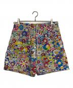 Takashi Murakami / kaikai kikiタカシムラカミ/カイカイキキ）の古着「MULTI-COLOR FLOWERS SWEAT SHORT」｜マルチカラー