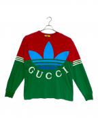GUCCI×adidasグッチ×アディダス）の古着「カットソー」｜レッド×グリーン