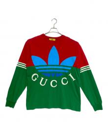 GUCCI×adidas（グッチ×アディダス）の古着「カットソー」｜レッド×グリーン