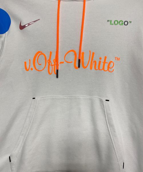 NIKE（ナイキ）NIKE (ナイキ) OFFWHITE (オフホワイト) プルオーバーパーカー ホワイト サイズ:XLの古着・服飾アイテム