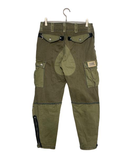 DOLCE & GABBANA（ドルチェ＆ガッバーナ）DOLCE & GABBANA (ドルチェ＆ガッバーナ) アーカイブ異素材切替カーゴパンツ グリーン サイズ:44の古着・服飾アイテム
