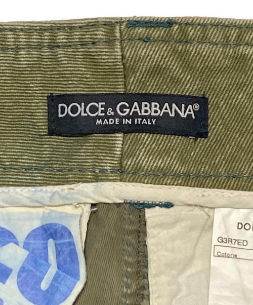 DOLCE & GABBANA（ドルチェ＆ガッバーナ）DOLCE & GABBANA (ドルチェ＆ガッバーナ) アーカイブ異素材切替カーゴパンツ グリーン サイズ:44の古着・服飾アイテム