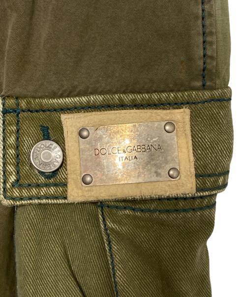DOLCE & GABBANA（ドルチェ＆ガッバーナ）DOLCE & GABBANA (ドルチェ＆ガッバーナ) アーカイブ異素材切替カーゴパンツ グリーン サイズ:44の古着・服飾アイテム