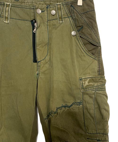 DOLCE & GABBANA（ドルチェ＆ガッバーナ）DOLCE & GABBANA (ドルチェ＆ガッバーナ) アーカイブ異素材切替カーゴパンツ グリーン サイズ:44の古着・服飾アイテム