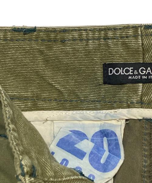 DOLCE & GABBANA（ドルチェ＆ガッバーナ）DOLCE & GABBANA (ドルチェ＆ガッバーナ) アーカイブ異素材切替カーゴパンツ グリーン サイズ:44の古着・服飾アイテム