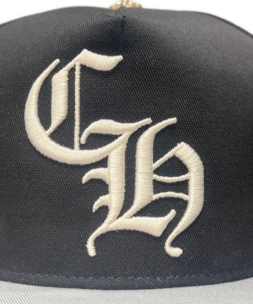 CHROME HEARTS（クロムハーツ）CHROME HEARTS (クロムハーツ) CHロゴ刺繍ベースボールキャップ ブラック×ホワイト サイズ:OS (53-60)の古着・服飾アイテム