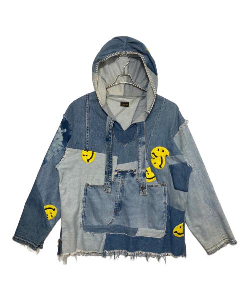 KAPITAL（キャピタル）KAPITAL (キャピタル) BAJA デコンストラクテッド パーカー ブルー サイズ:FREEの古着・服飾アイテム