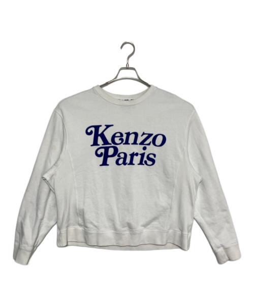 KENZO（ケンゾー）KENZO (ケンゾー) VERDY (ヴェルディ) クラシック スウェットトレーナー ホワイト サイズ:Lの古着・服飾アイテム