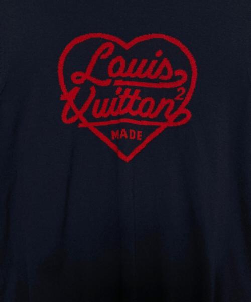 LOUIS VUITTON（ルイ ヴィトン）LOUIS VUITTON (ルイ ヴィトン) NIGO (二ゴー) ハートロゴ タートルネックニット ネイビー サイズ:XLの古着・服飾アイテム