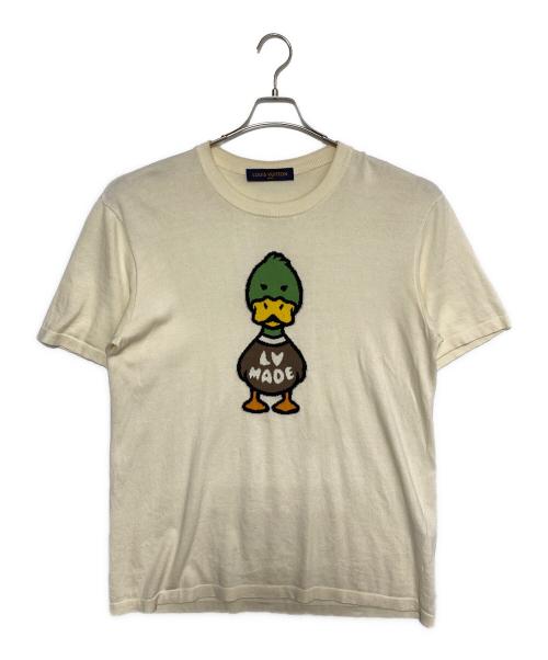 LOUIS VUITTON（ルイ ヴィトン）LOUIS VUITTON (ルイ ヴィトン) NIGO (二ゴー) インタルシアジャカードダックニットTシャツ アイボリー サイズ:XLの古着・服飾アイテム