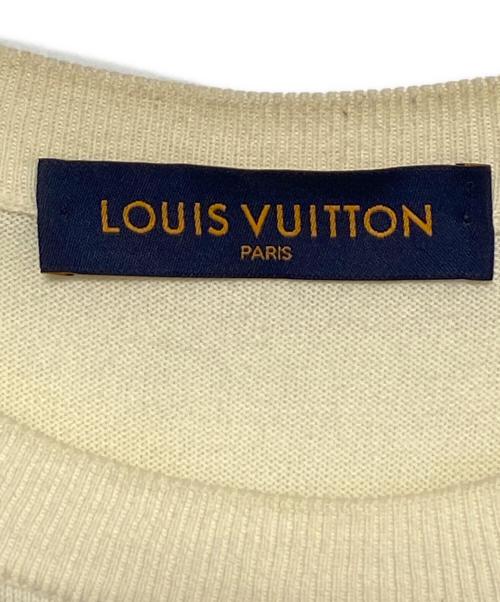 LOUIS VUITTON（ルイ ヴィトン）LOUIS VUITTON (ルイ ヴィトン) NIGO (二ゴー) インタルシアジャカードダックニットTシャツ アイボリー サイズ:XLの古着・服飾アイテム