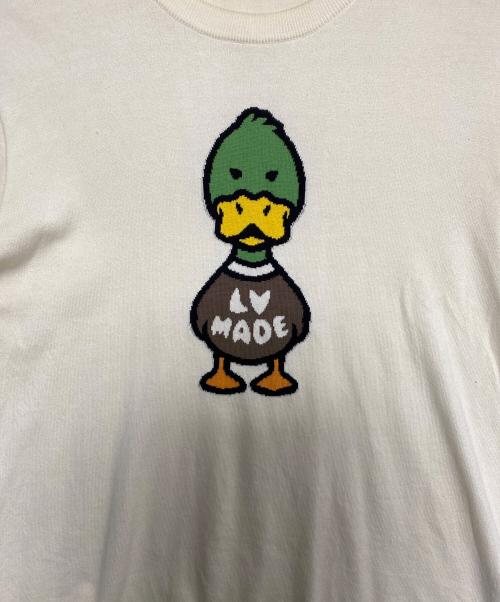 LOUIS VUITTON（ルイ ヴィトン）LOUIS VUITTON (ルイ ヴィトン) NIGO (二ゴー) インタルシアジャカードダックニットTシャツ アイボリー サイズ:XLの古着・服飾アイテム