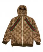GUCCIグッチ）の古着「ジャンボGG ジップジャケットパーカー」｜ベージュ