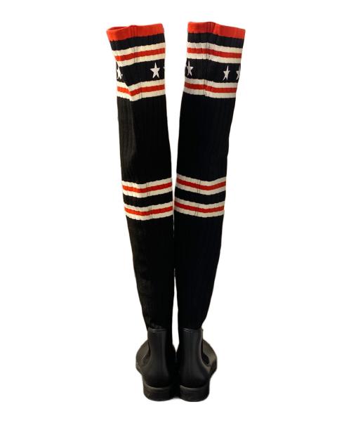 GIVENCHY（ジバンシィ）GIVENCHY (ジバンシィ) オーバーニー ソックス レイン ブーツ ブラック サイズ:36の古着・服飾アイテム