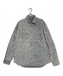 Christian Dior（クリスチャン ディオール）の古着「オブリークコットンデニムシャツ」｜スカイブルー