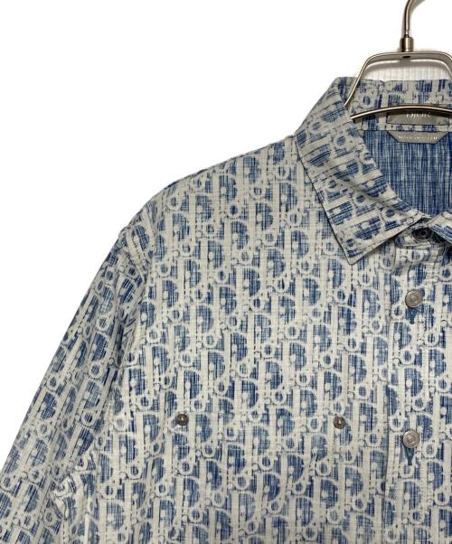 Christian Dior（クリスチャン ディオール）Christian Dior (クリスチャン ディオール) オブリークコットンデニムシャツ スカイブルー サイズ:38の古着・服飾アイテム