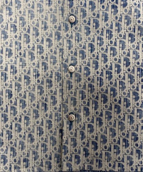 Christian Dior（クリスチャン ディオール）Christian Dior (クリスチャン ディオール) オブリークコットンデニムシャツ スカイブルー サイズ:38の古着・服飾アイテム