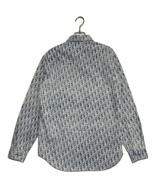 Christian Dior（クリスチャン ディオール）Christian Dior (クリスチャン ディオール) オブリークコットンデニムシャツ スカイブルー サイズ:38の古着・服飾アイテム
