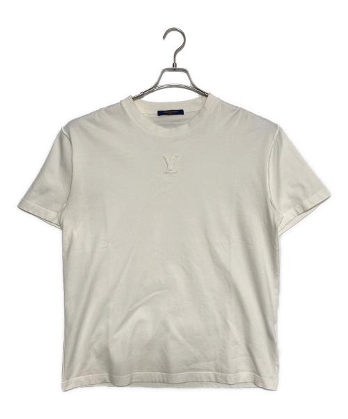 LOUIS VUITTON（ルイ ヴィトン）LOUIS VUITTON (ルイ ヴィトン) EMBOSSED LV LOGO クルーネック カットソー ホワイト サイズ:XLの古着・服飾アイテム