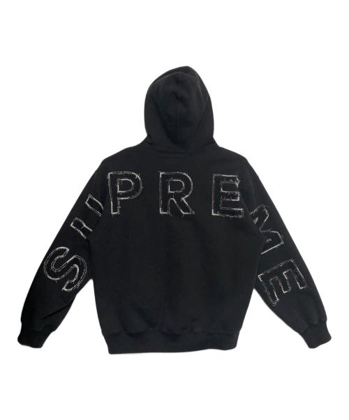 SUPREME（シュプリーム）SUPREME (シュプリーム) 25SS Frayed Hooded Sweatshirt ブラック サイズ:Lの古着・服飾アイテム