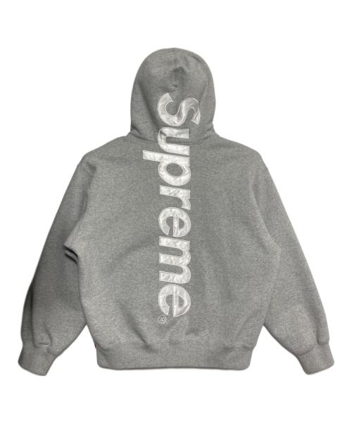 SUPREME（シュプリーム）SUPREME (シュプリーム) Satin Applique Hooded Sweatshirt グレー サイズ:Mの古着・服飾アイテム