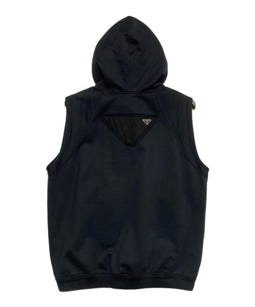 PRADA（プラダ）PRADA (プラダ) トライアングルロゴパーカー ブラック サイズ:Lの古着・服飾アイテム