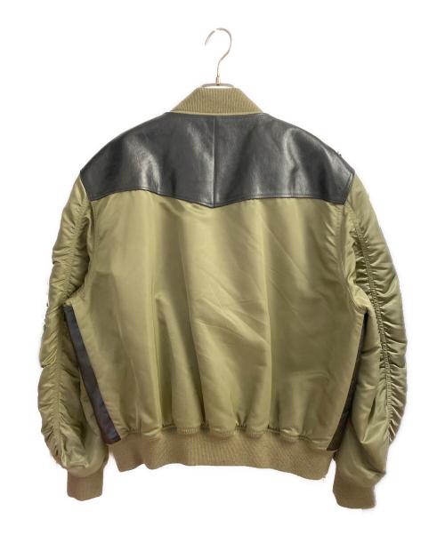 CELINE（セリーヌ）CELINE (セリーヌ) 22AW バイマテリアル ジャケット ブラック×カーキ サイズ:52の古着・服飾アイテム