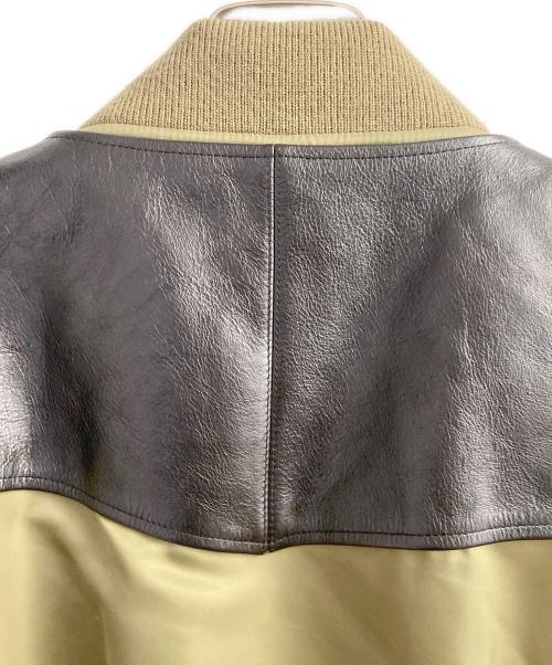 CELINE（セリーヌ）CELINE (セリーヌ) 22AW バイマテリアル ジャケット ブラック×カーキ サイズ:52の古着・服飾アイテム