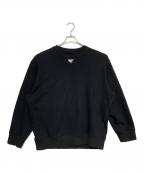 PRADAプラダ）の古着「23AW トライアングルロゴ クルーネック」｜ブラック