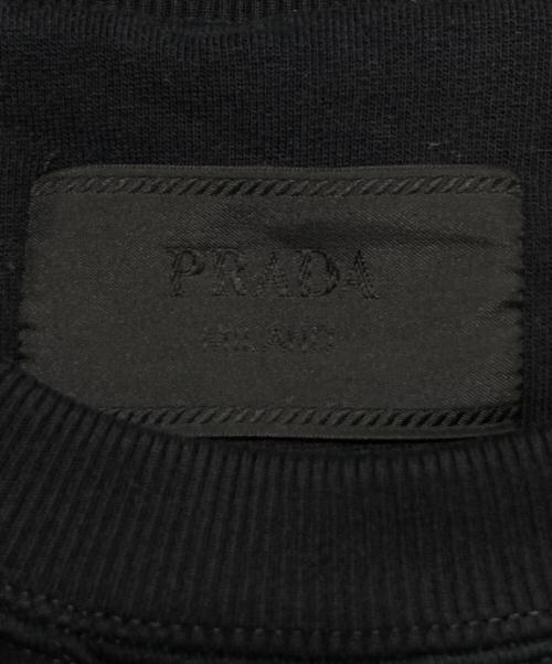 PRADA（プラダ）PRADA (プラダ) 23AW トライアングルロゴ クルーネック ブラック サイズ:Lの古着・服飾アイテム