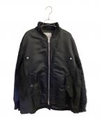 sacaiサカイ）の古着「Nylon Mix Twil BlousonMA-1ジャケット」｜ブラック