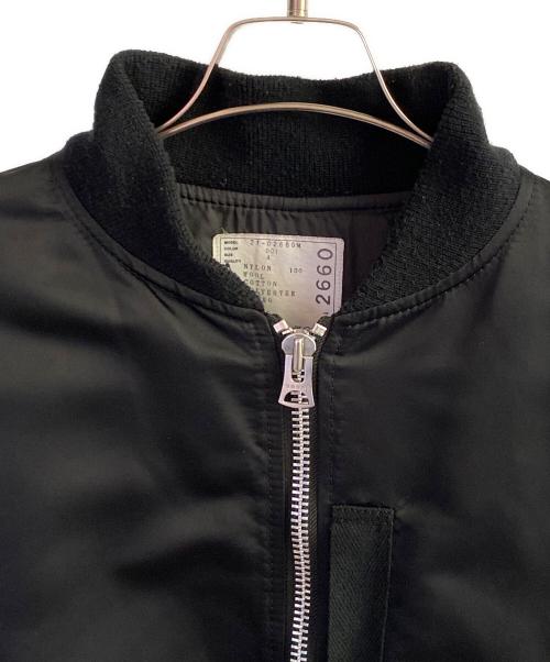 sacai（サカイ）sacai (サカイ) Nylon Mix Twil BlousonMA-1ジャケット ブラック サイズ:4の古着・服飾アイテム
